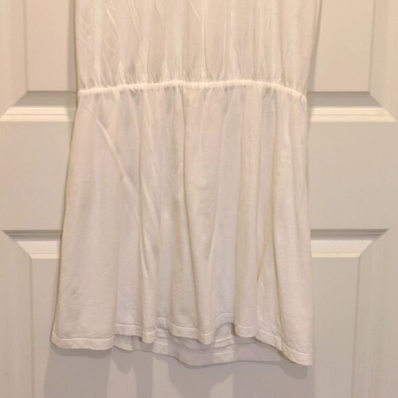 Athé Vanessa Bruno Size 1 Fully Lined White Cotton Tie Front Dress - Picture 7 of 9